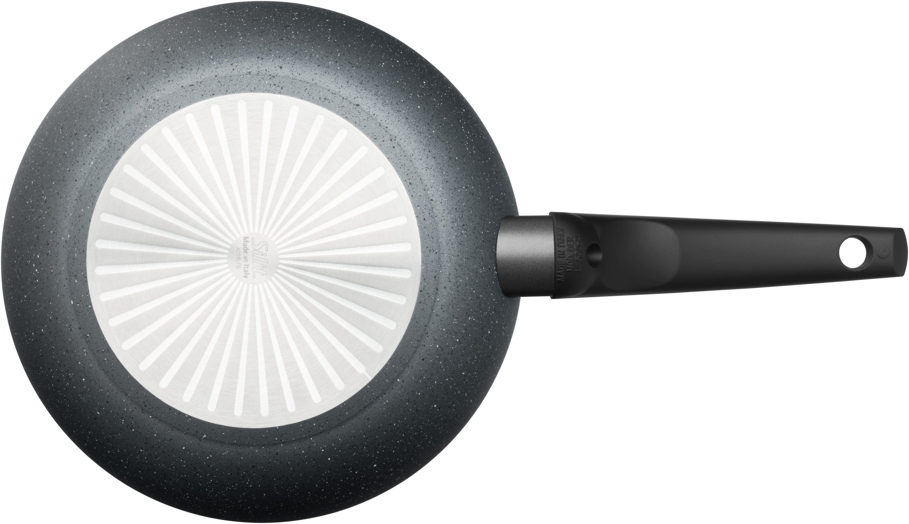 Nærbilde av Soft-Touch bakelittgrep på Stekepanne Montano 24 cm aluminium