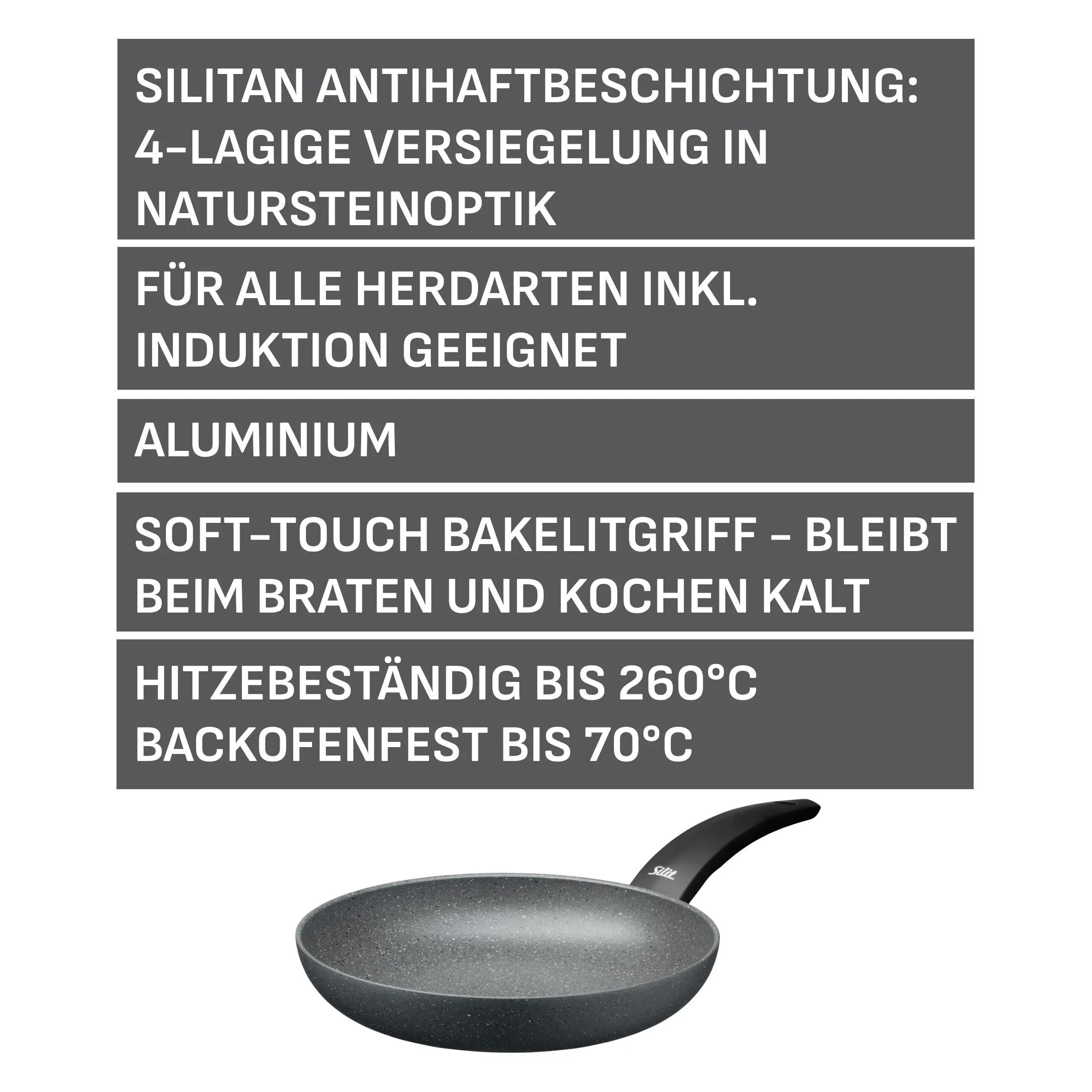 Stekepanne Montano 24 cm aluminium non-stick induksjon med drypperand