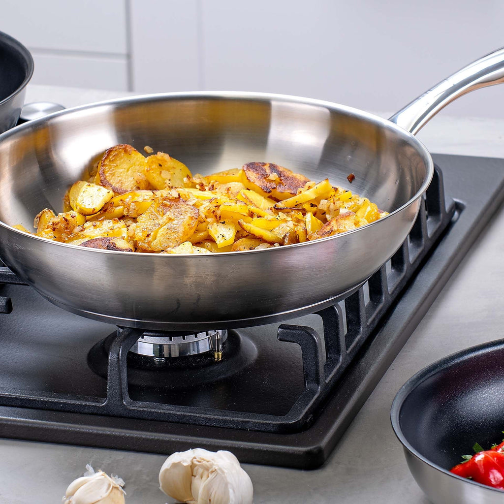 Stekepanne München rustfritt stål Ø28 cm non-stick bakside