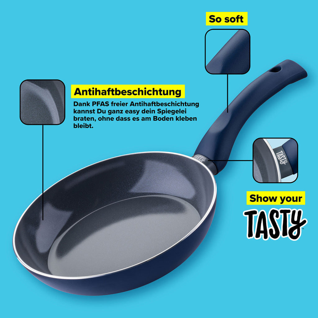 Stekepanne non-stick Ø20 cm aluminium Ocean Blue - Tasty detalj av belegg