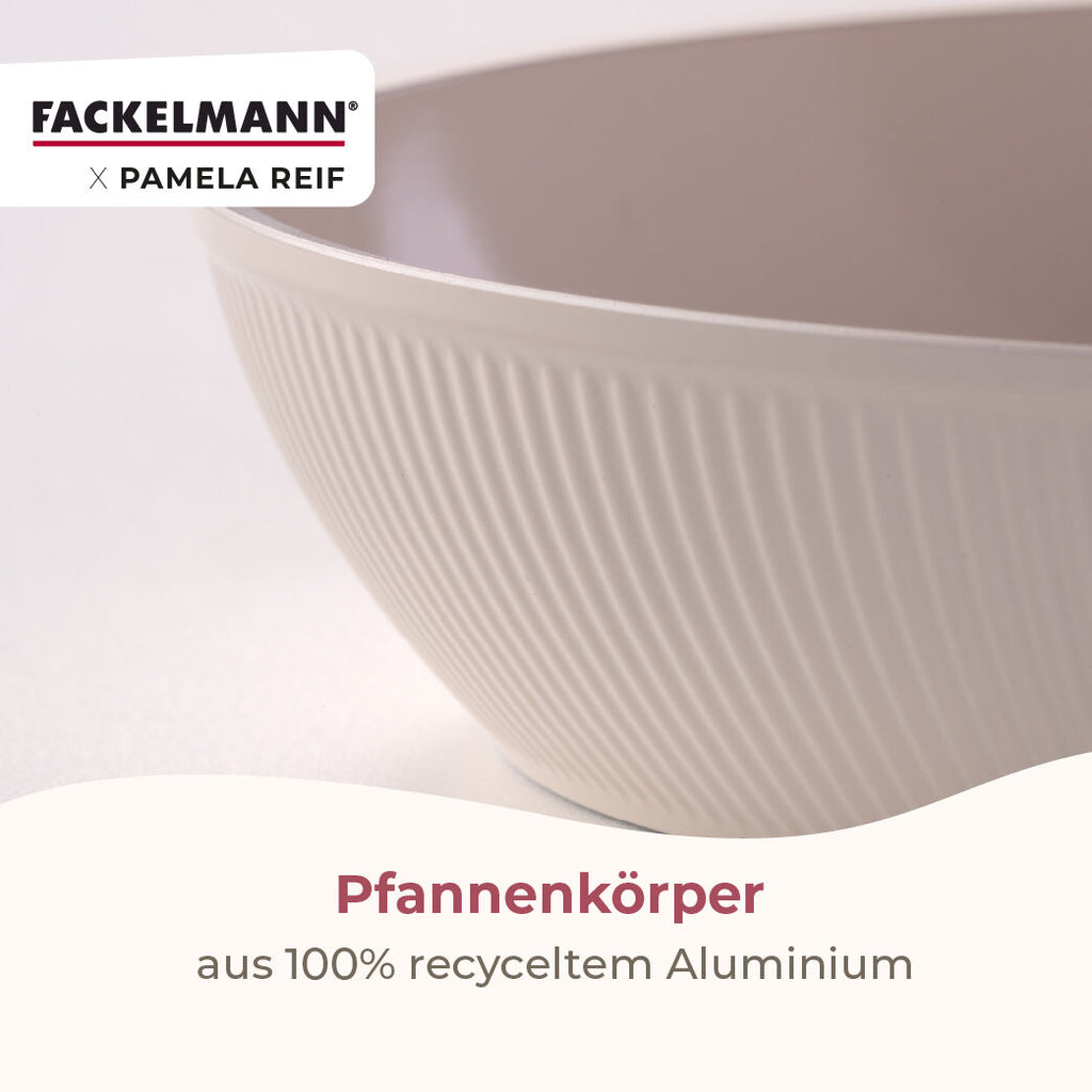 Stekepanne Pamela Reif Shell Ø24 cm non-stick detalj av rillestruktur