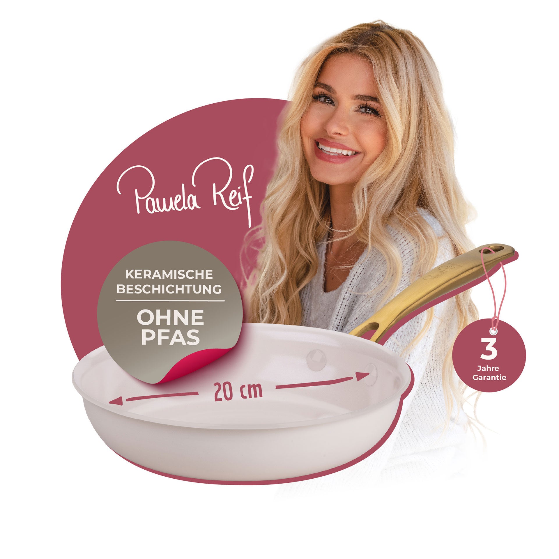 Detalj av keramisk non-stick belegg på Stekepanne Pamela Reif Signature Ø20 cm non-stick