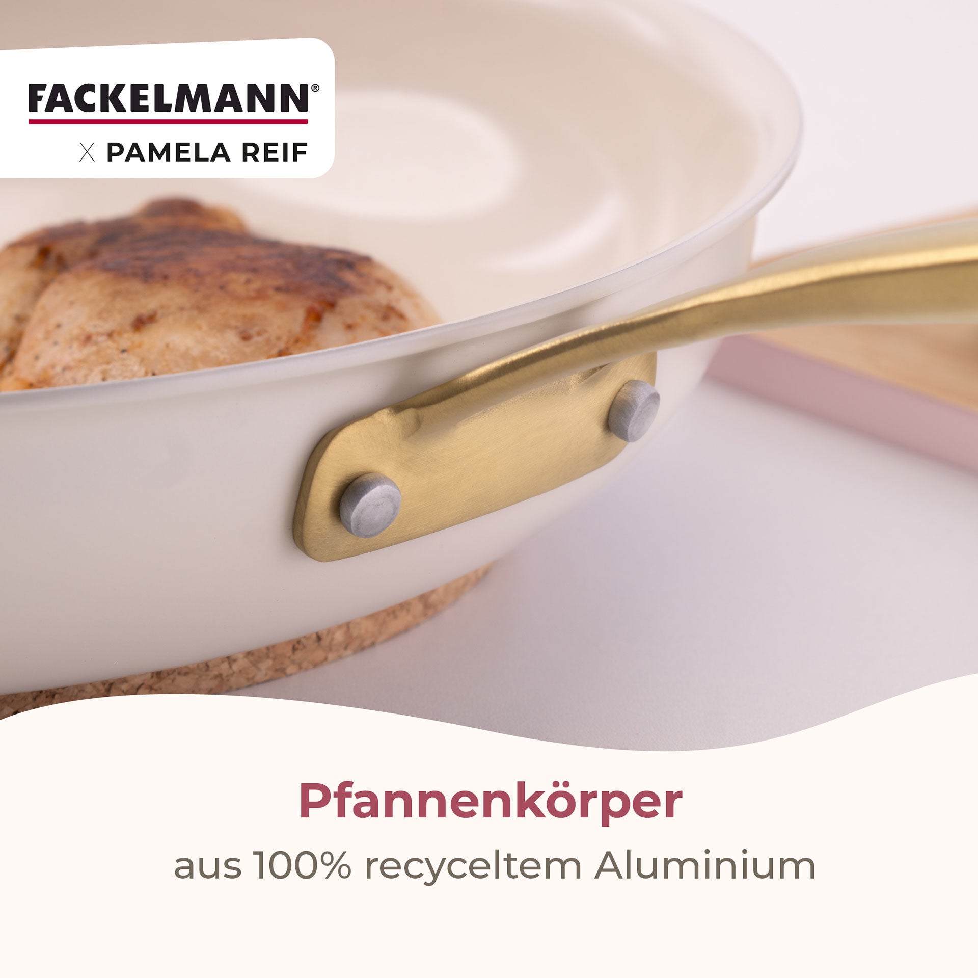 Panne Stekepanne Pamela Reif Signature Ø20 cm non-stick på kjøkkenbenk