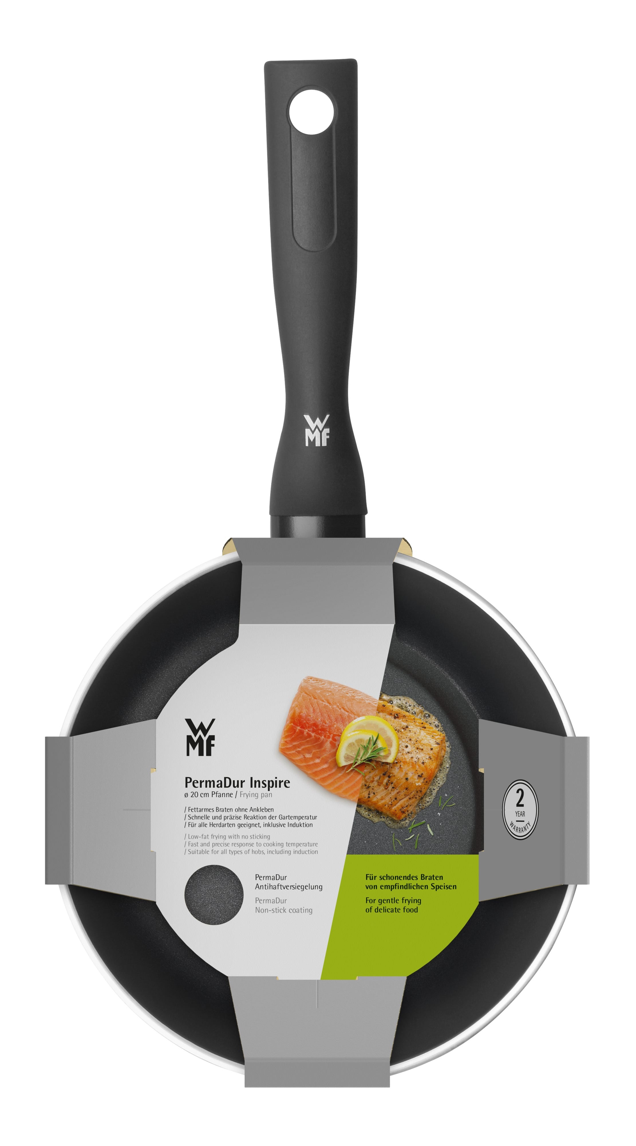 Nærbilde av grep på Stekepanne PermaDur Inspire 20 cm aluminium non-stick