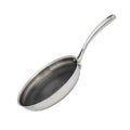 Stekepanne Relief rustfritt stål Ø24 cm non-stick fra forfra
