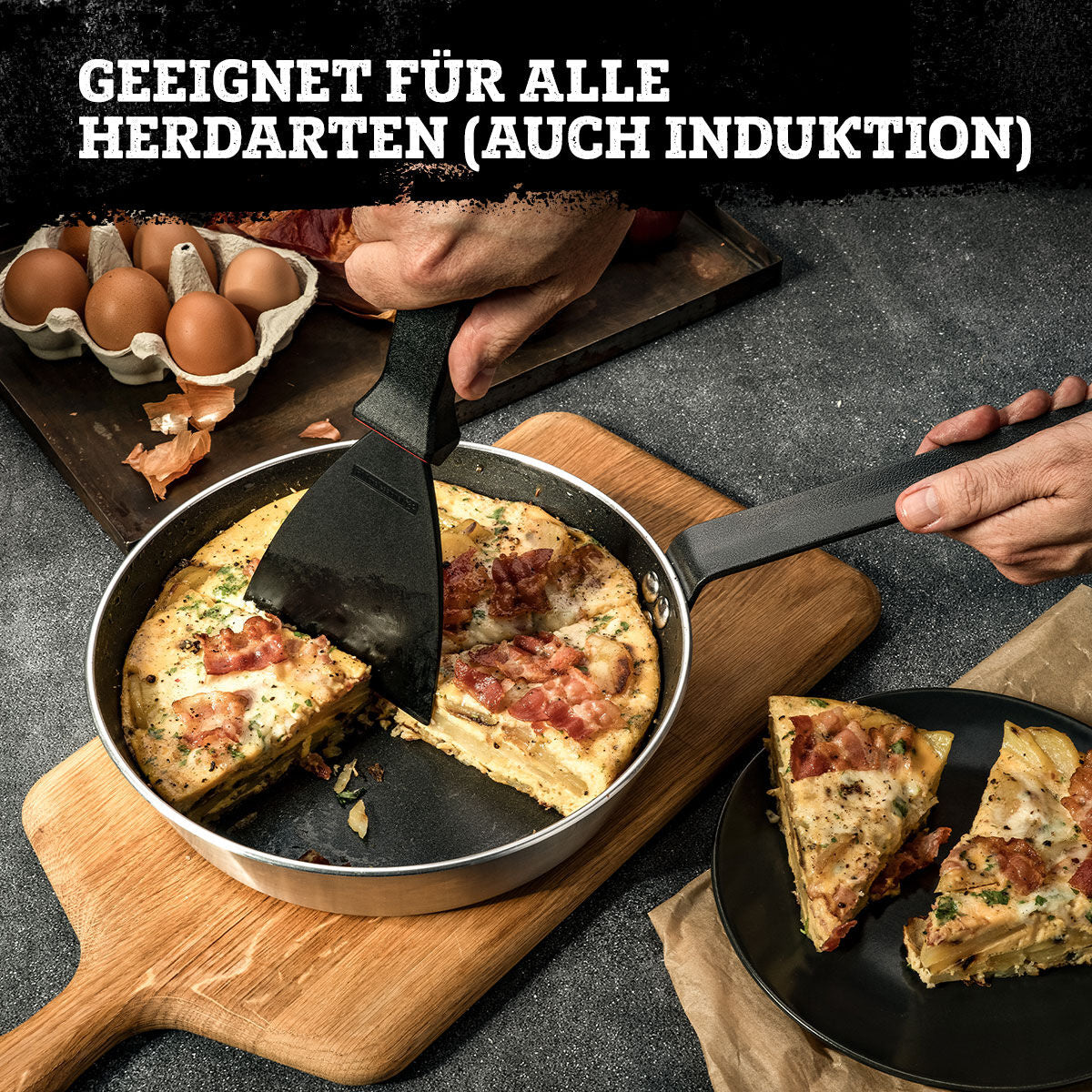 Stekepanne Resist Ø28 cm non-stick aluminium FMprofessional med mat
