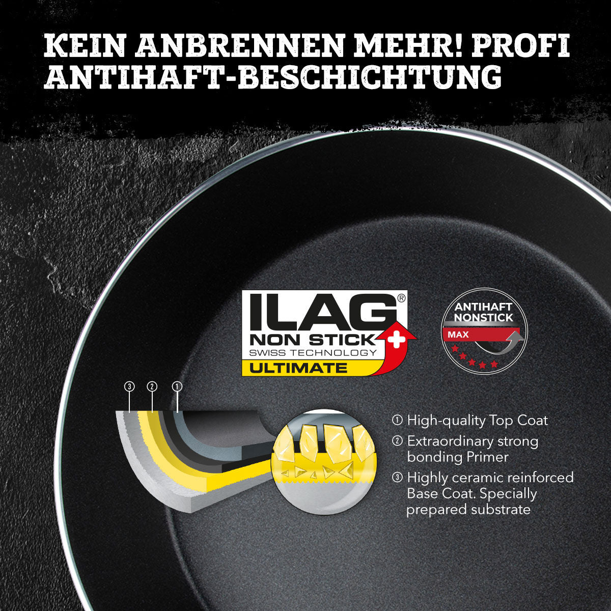 Bunn av Stekepanne Resist Ø28 cm non-stick aluminium FMprofessional
