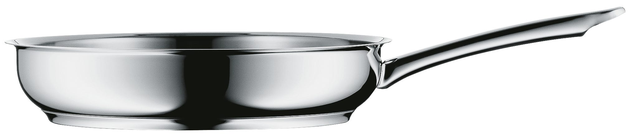 Stekepanne rustfritt stål 28 cm med skaft induksjon bakside