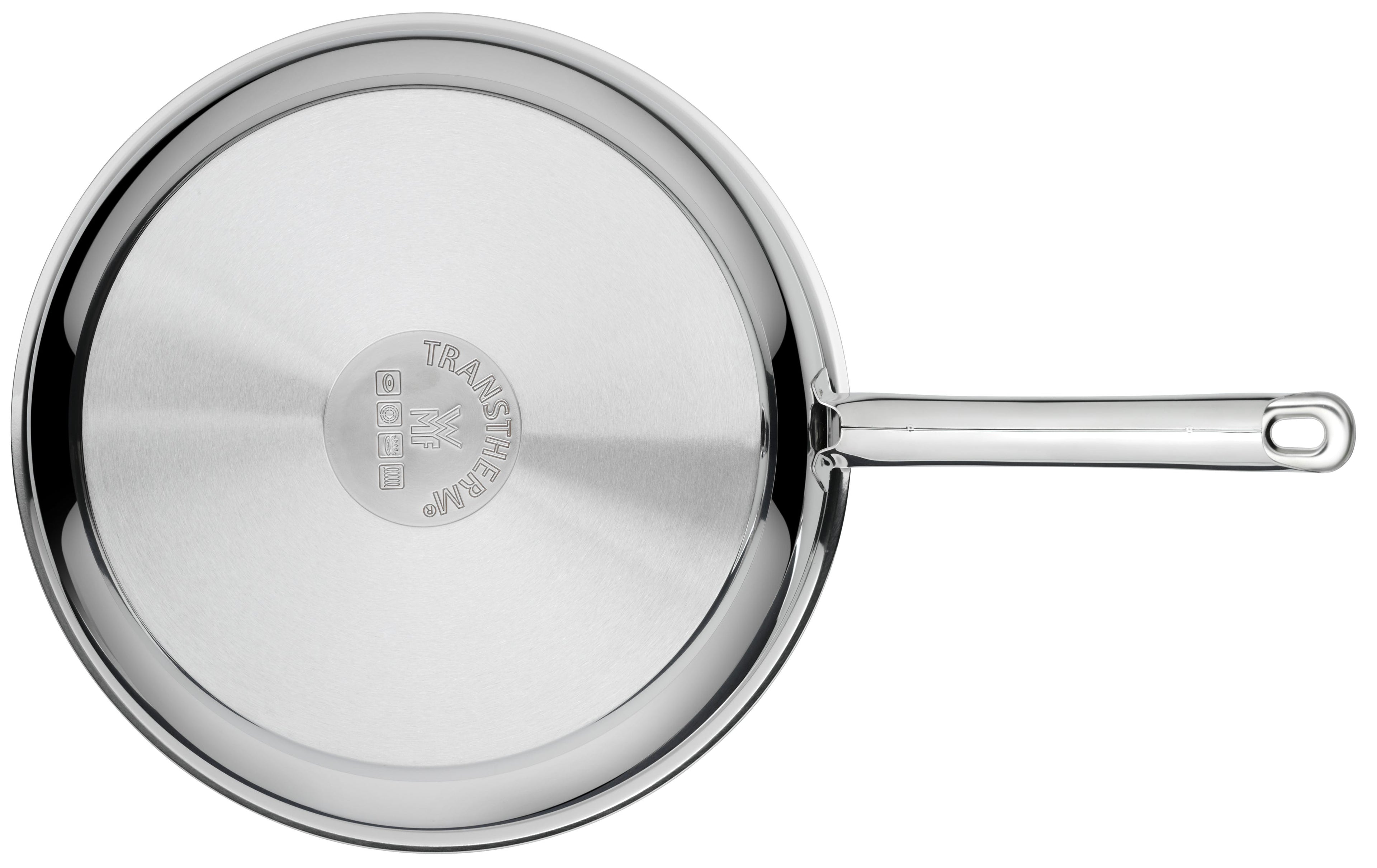 Detalj av skaft på Stekepanne rustfritt stål 28 cm med skaft induksjon