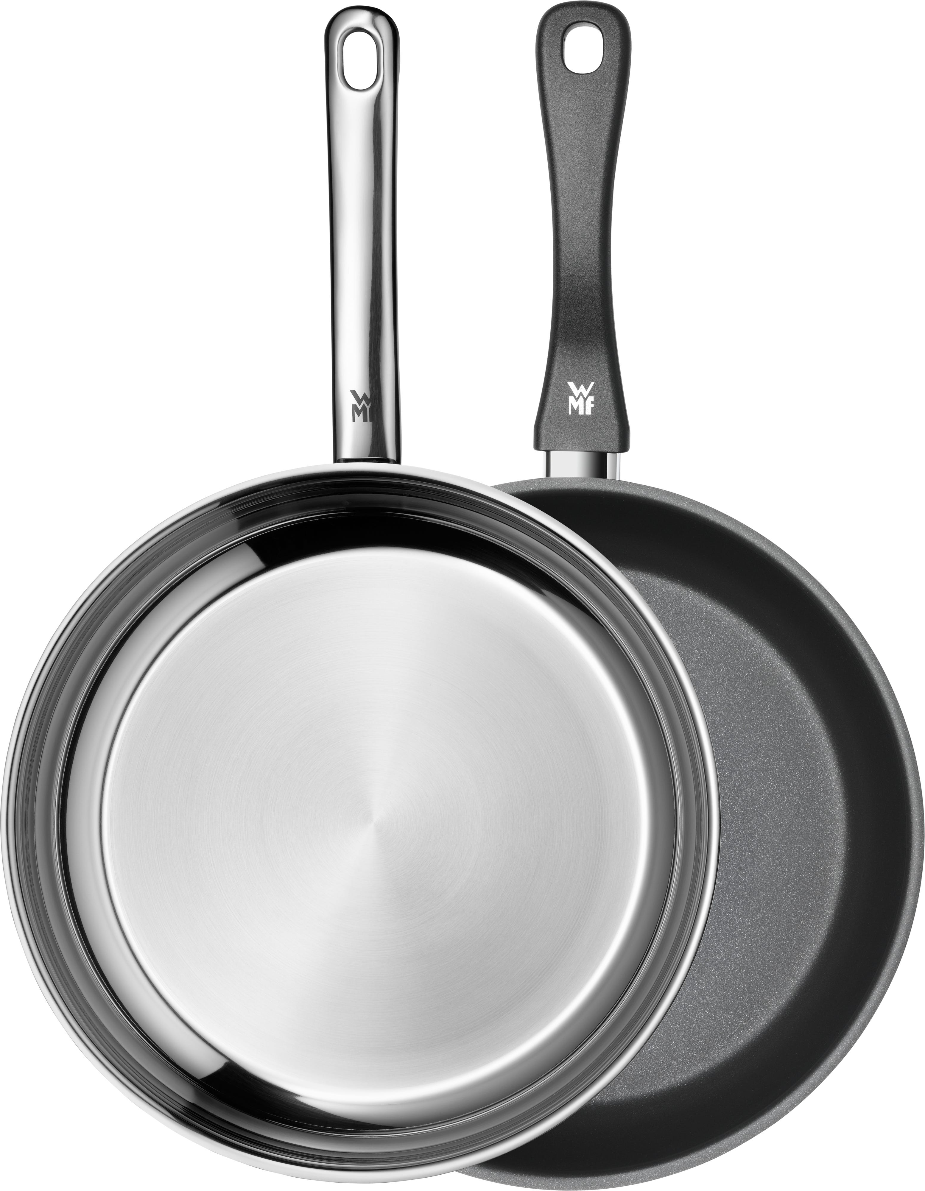 Stekepanne sett 2-delt rustfritt stål Ø28 cm non-stick WMF forfra