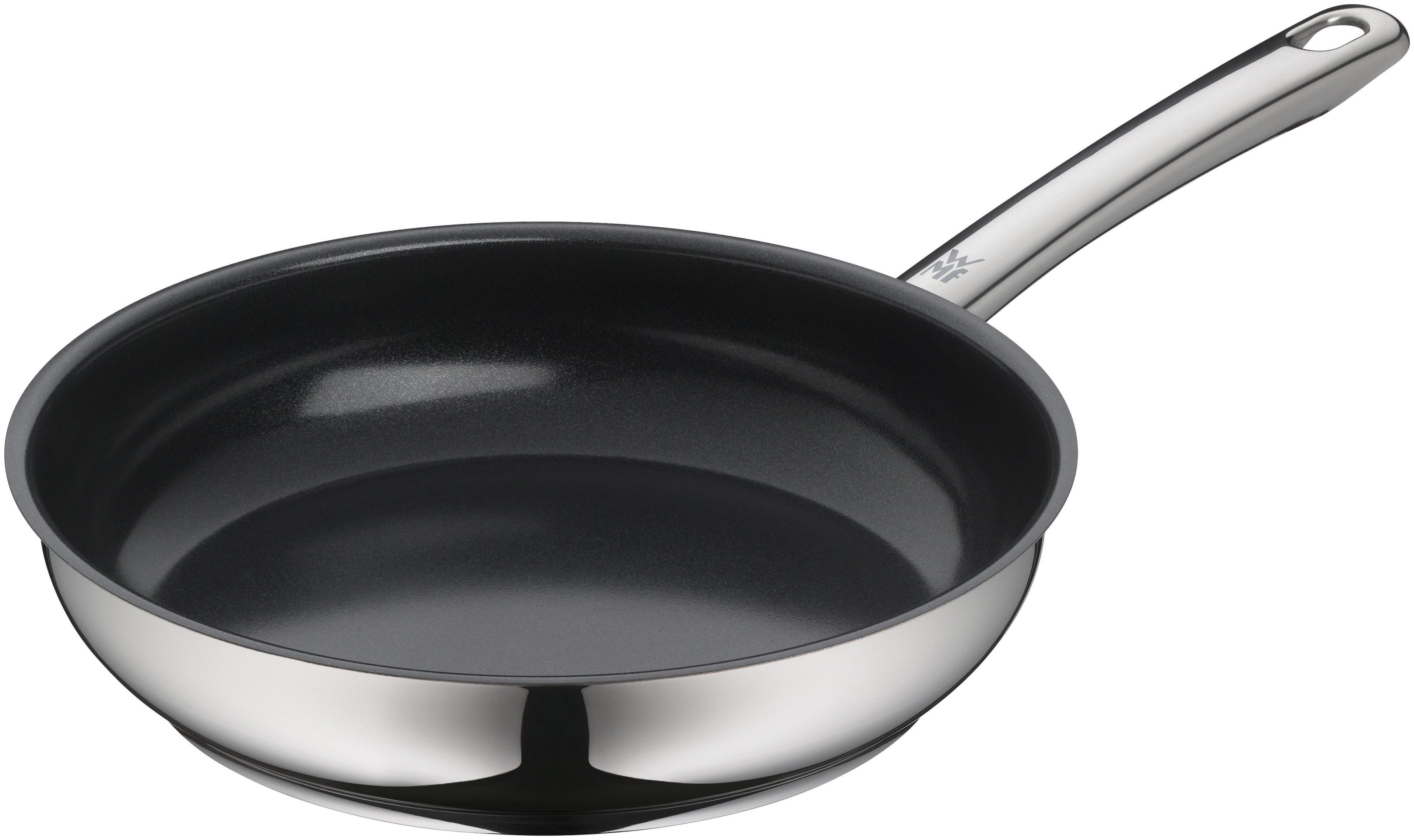 Stekepanne sett 2-delt rustfritt stål 24 og 28 cm keramikk non-stick bakside