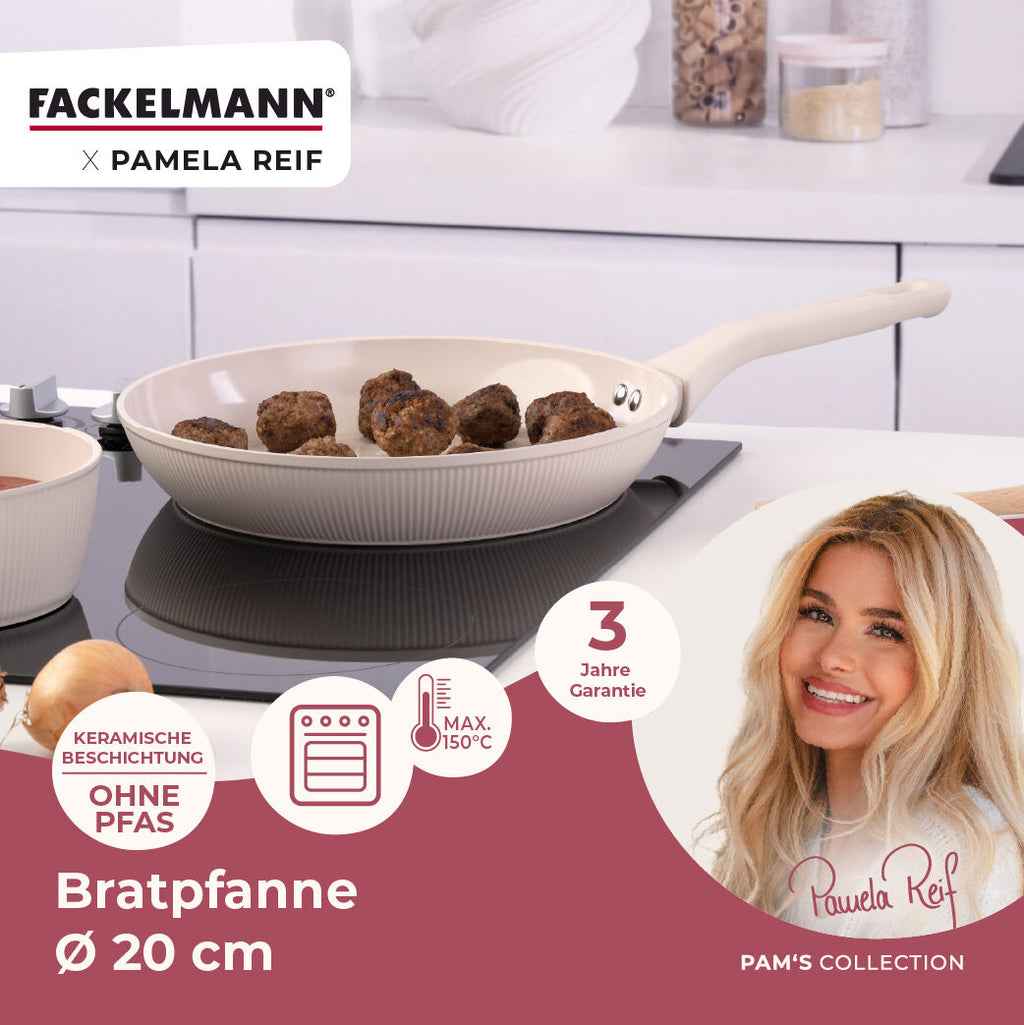 Montert Stekepanne Shell resirkulert aluminium Ø28 cm keramisk non-stick på komfyr