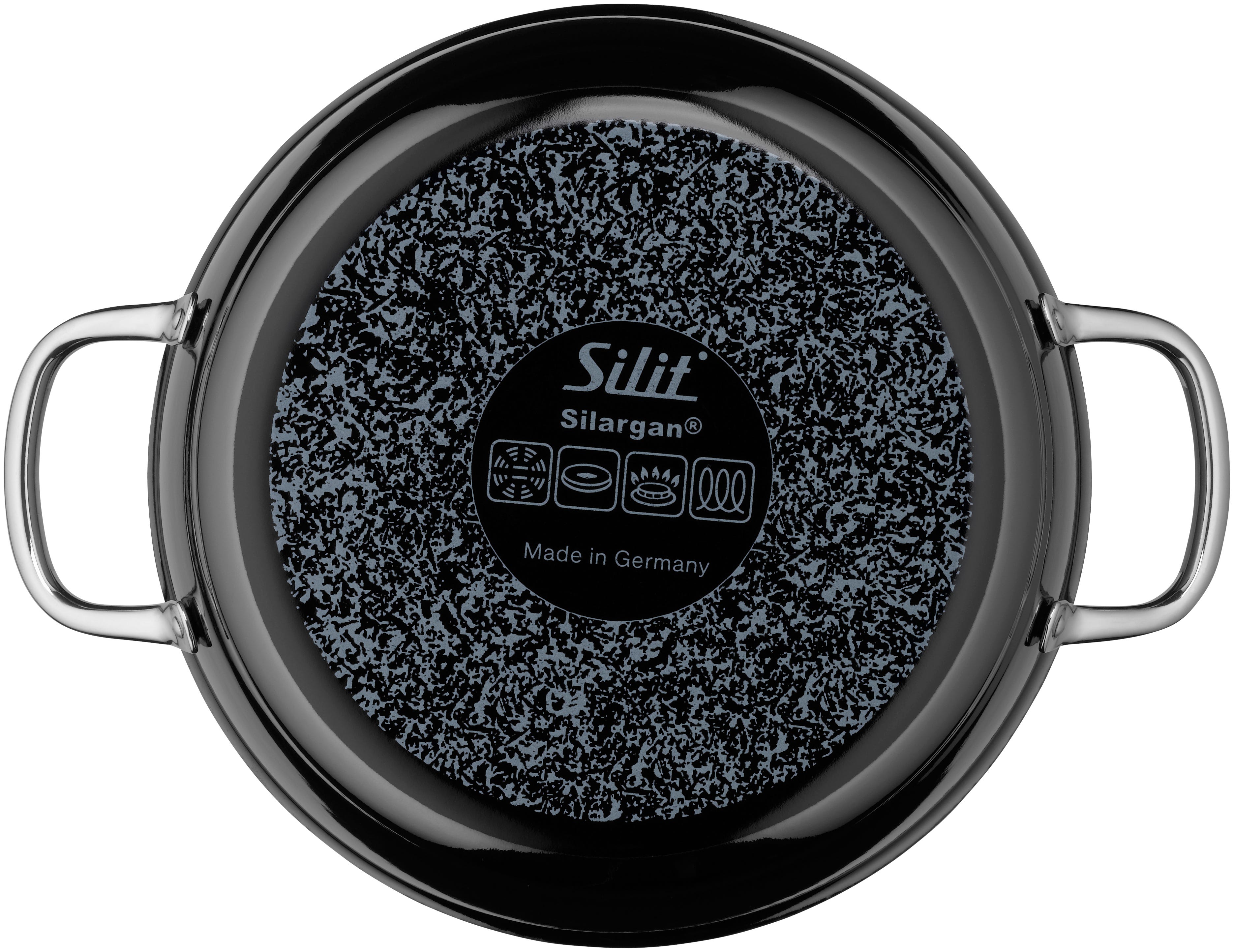 Stekepanne Silargan® 24 cm induksjon svart - Silit bakside