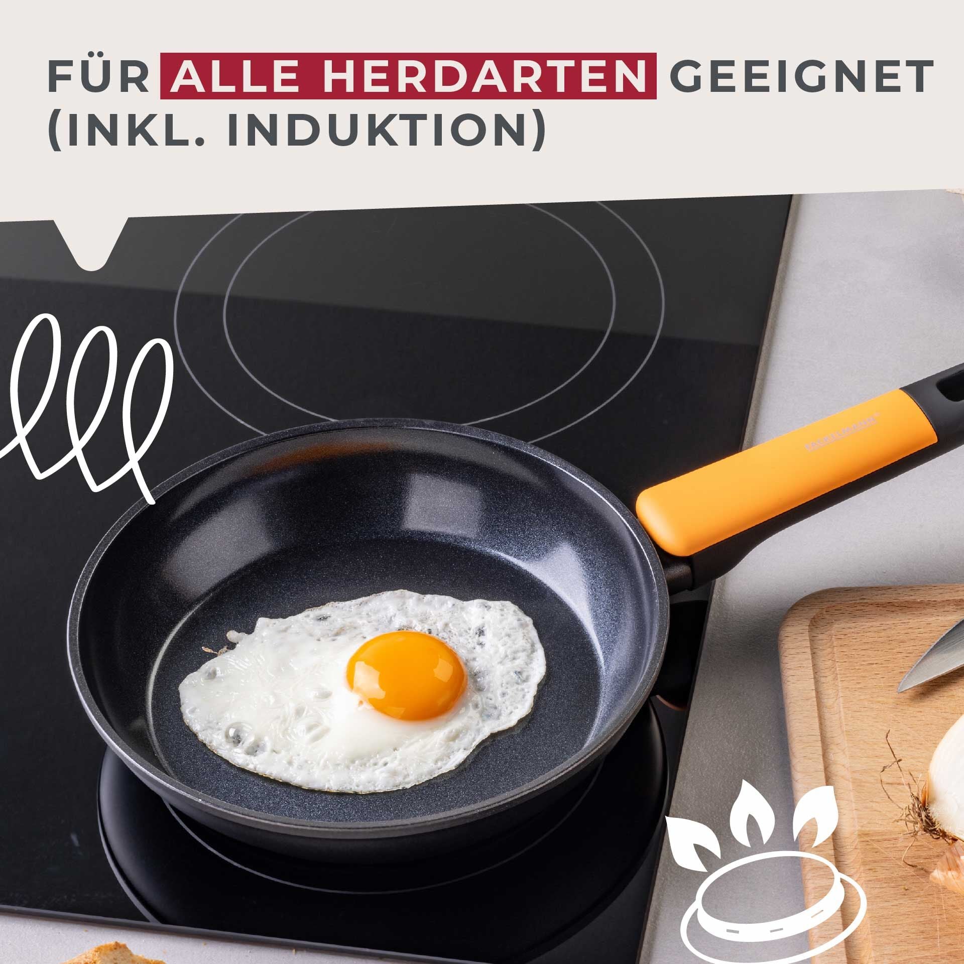 Hånd som holder Stekepanne Soft Collection keramikk non-stick Ø20 cm - Fackelmann