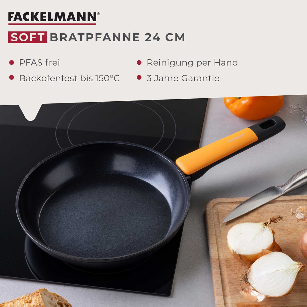 Detalj av Softtouch silikonhåndtak på Stekepanne Soft Collection