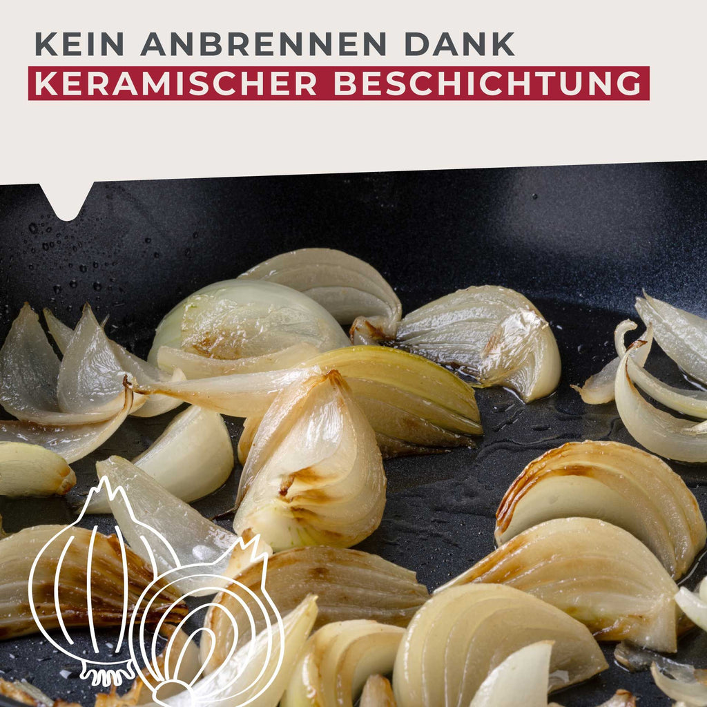 Stekepanne Soft Collection keramikk non-stick Ø24 cm montert på kokeplate