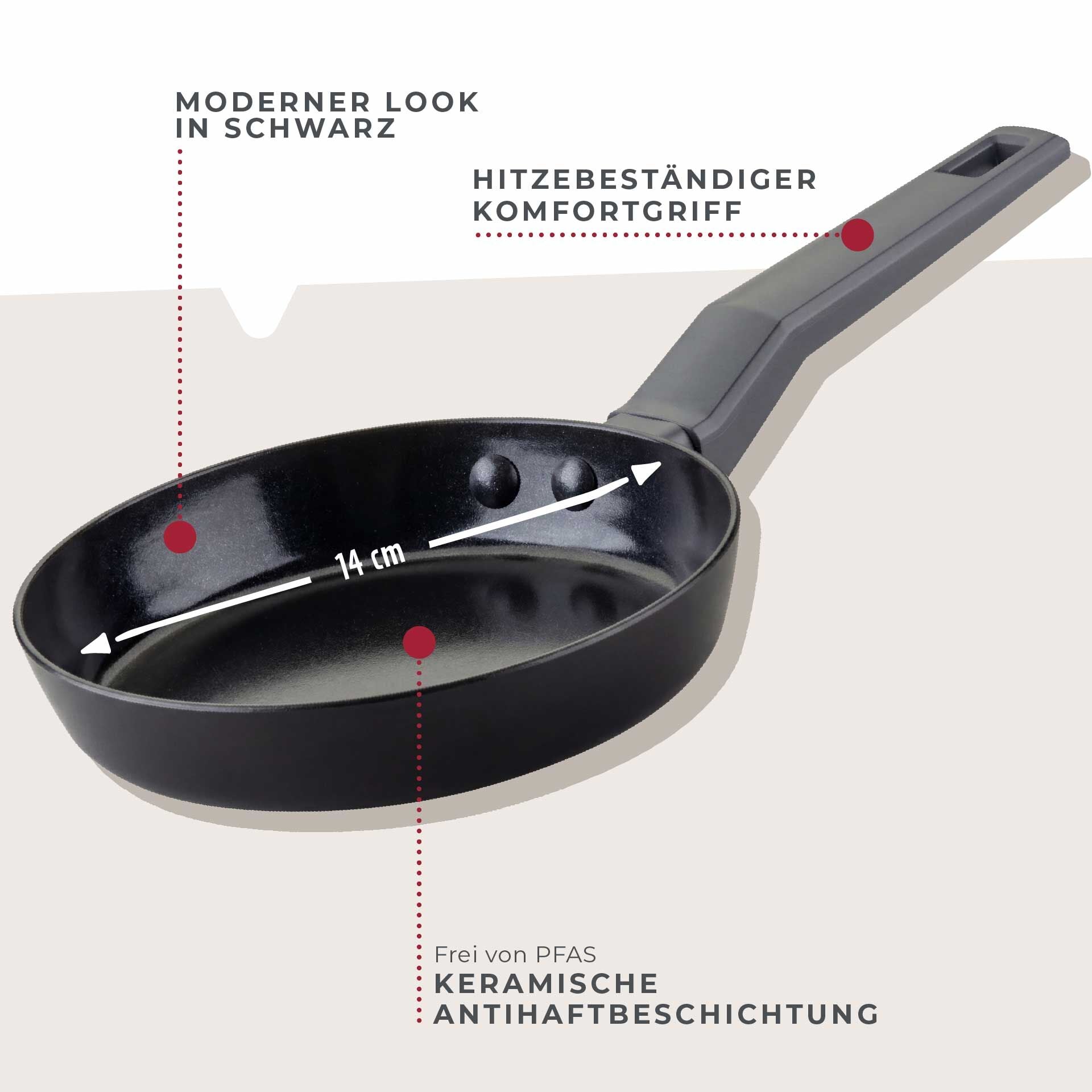 Stekepanne Statement keramikk non-stick Ø14 cm detalj av håndtak
