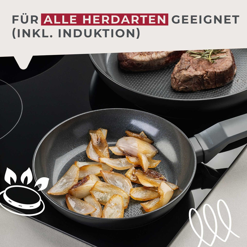 Underside av Stekepanne Statement keramikk non-stick Ø20 cm aluminium med wabenboden-struktur