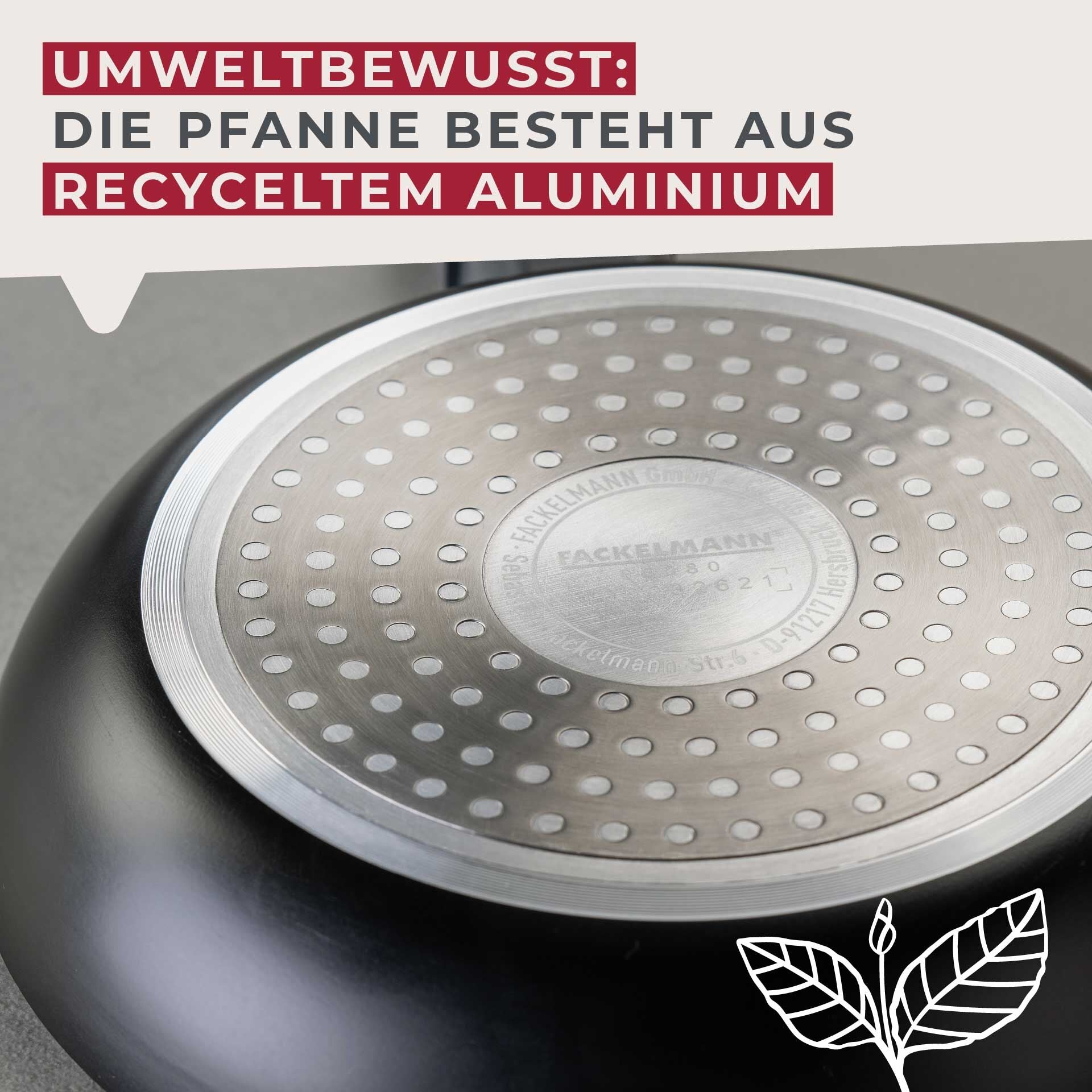 Stekepanne Statement keramikk non-stick Ø20 cm aluminium med mat i pannen