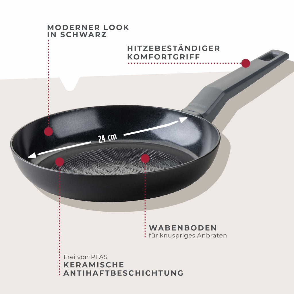 Stekepanne Statement keramikk non-stick Ø24 cm aluminium detalj av belegg