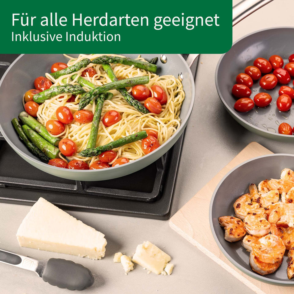 Stekepanne Stuttgart Ø24 cm keramisk non-stick resirkulert aluminium nærbilde