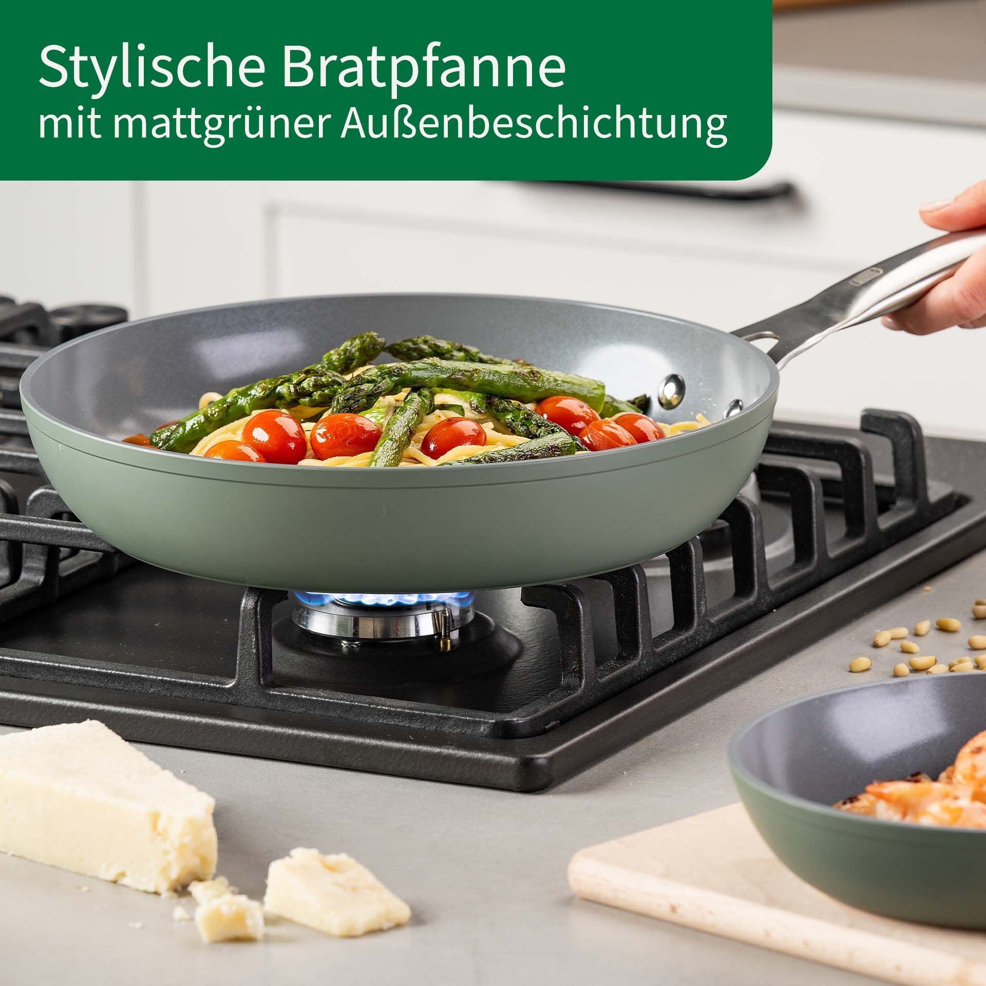 Visning av stekepanne Stuttgart Ø28 cm keramisk non-stick i bruk