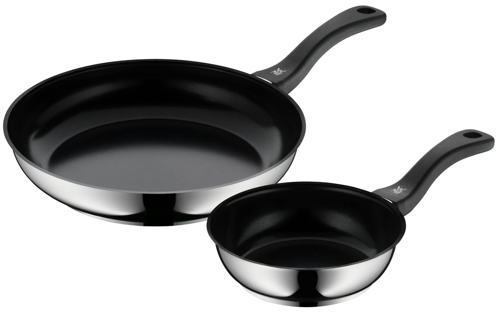 Stekepannesett 2-delt non-stick 18 cm + 28 cm rustfritt stål - WMF forfra