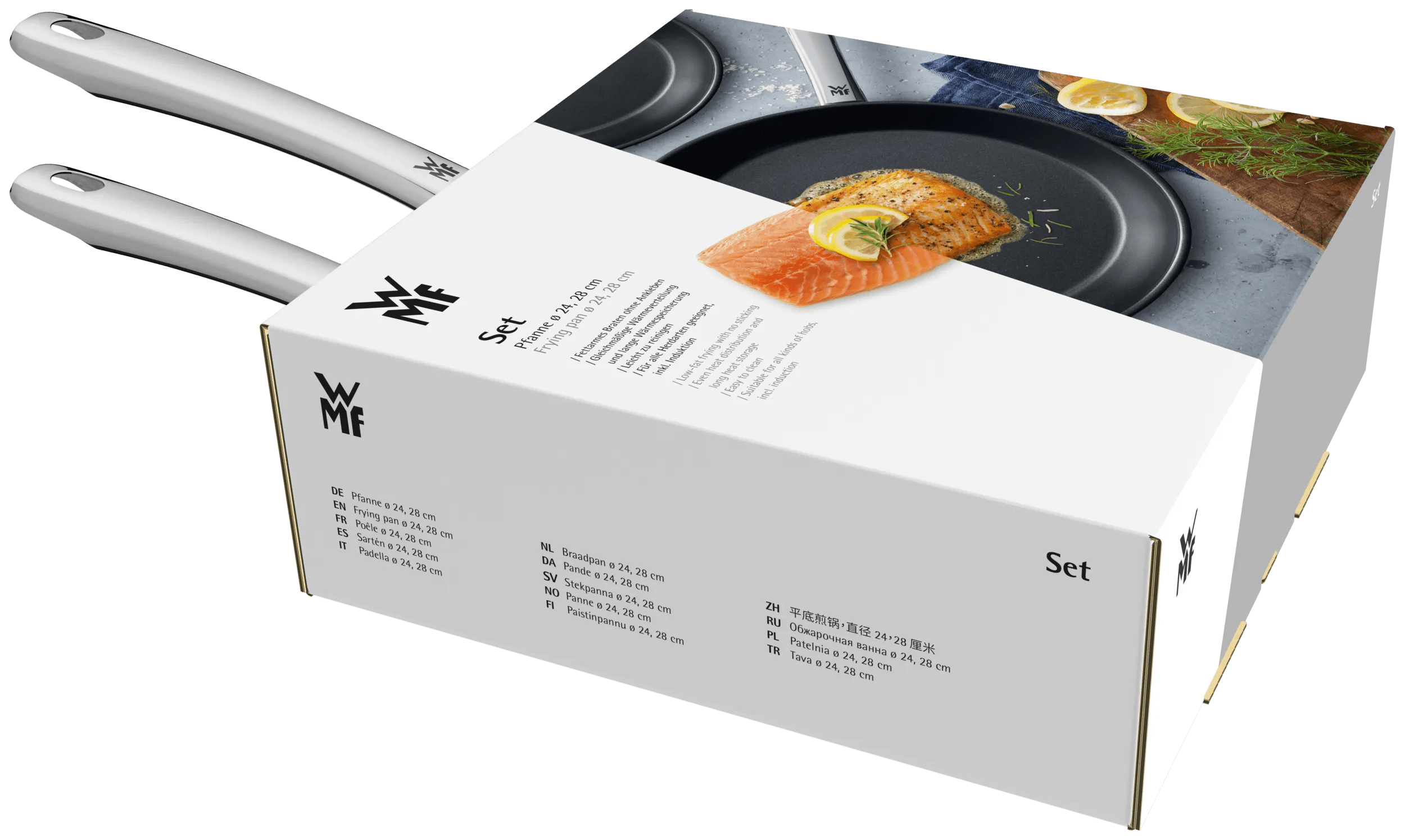 Nærbilde av helletut på Stekepannesett 2-delt non-stick 24 og 28 cm Nordic Profi - WMF