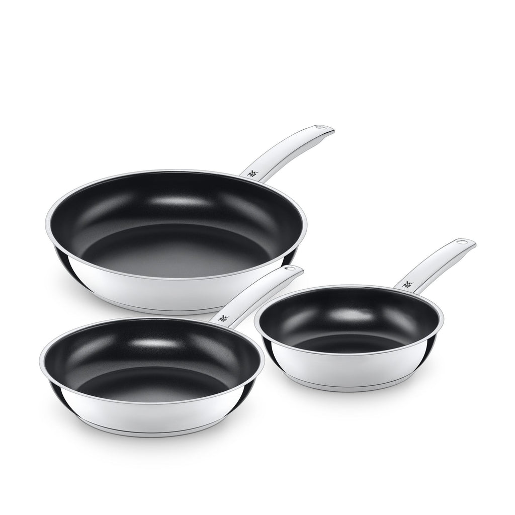 Stekepannesett 3-delt 20, 24 og 28 cm keramisk non-stick Durado - WMF forfra