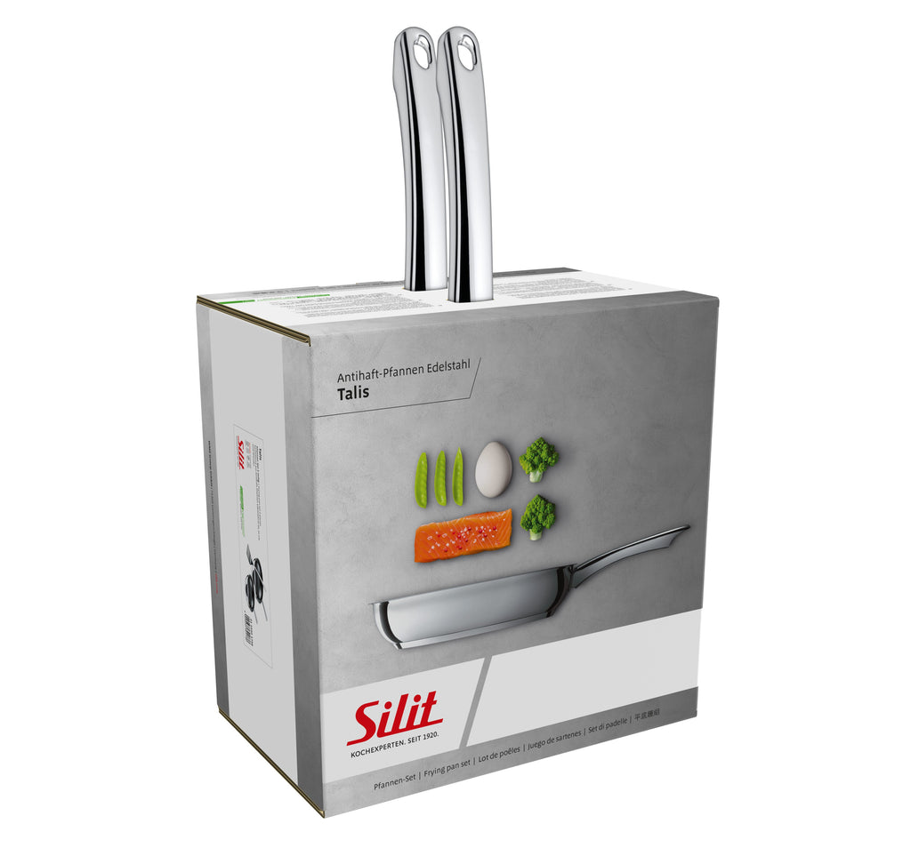 Stekepannesett 3-delt med stekespade 20 og 24 cm non-stick Silit pakkemål
