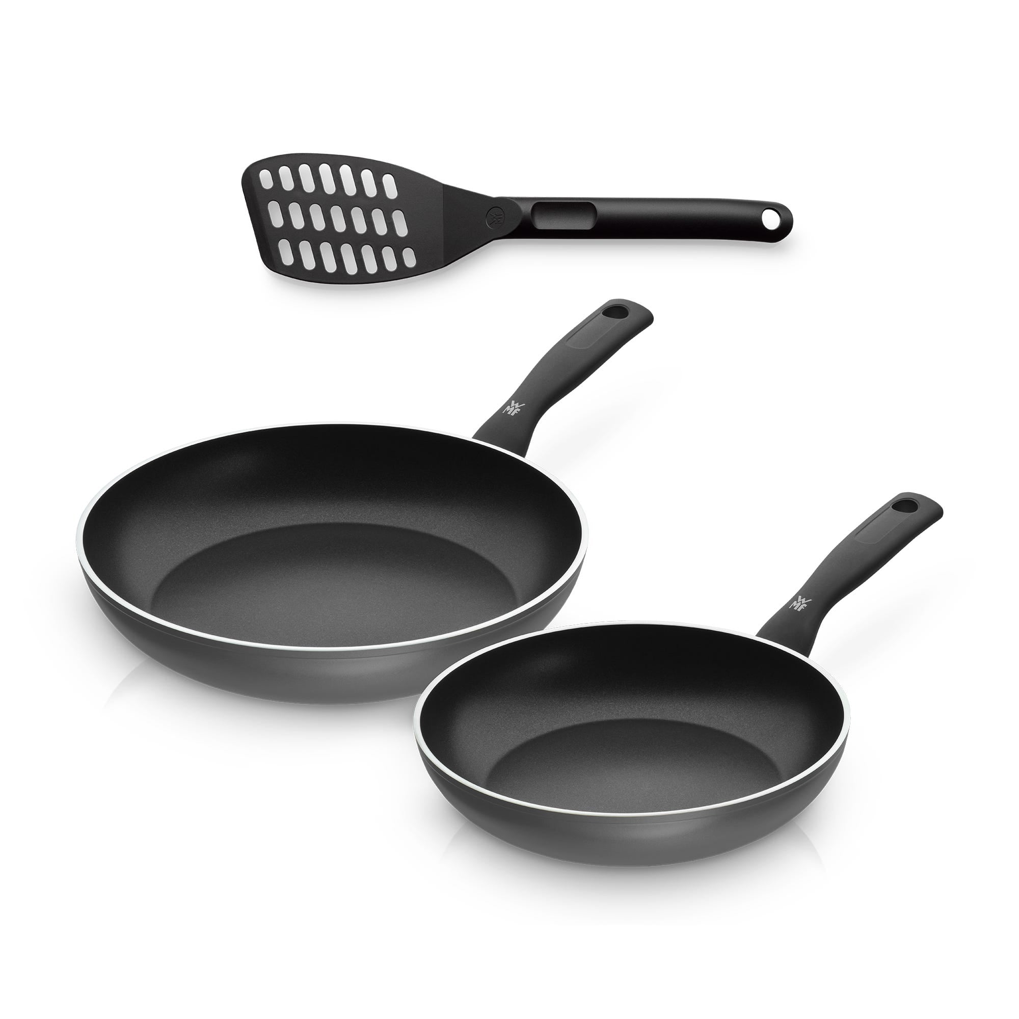 Stekepannesett PermaDur Inspire 3-delt (24 og 28 cm) med stekespade forfra