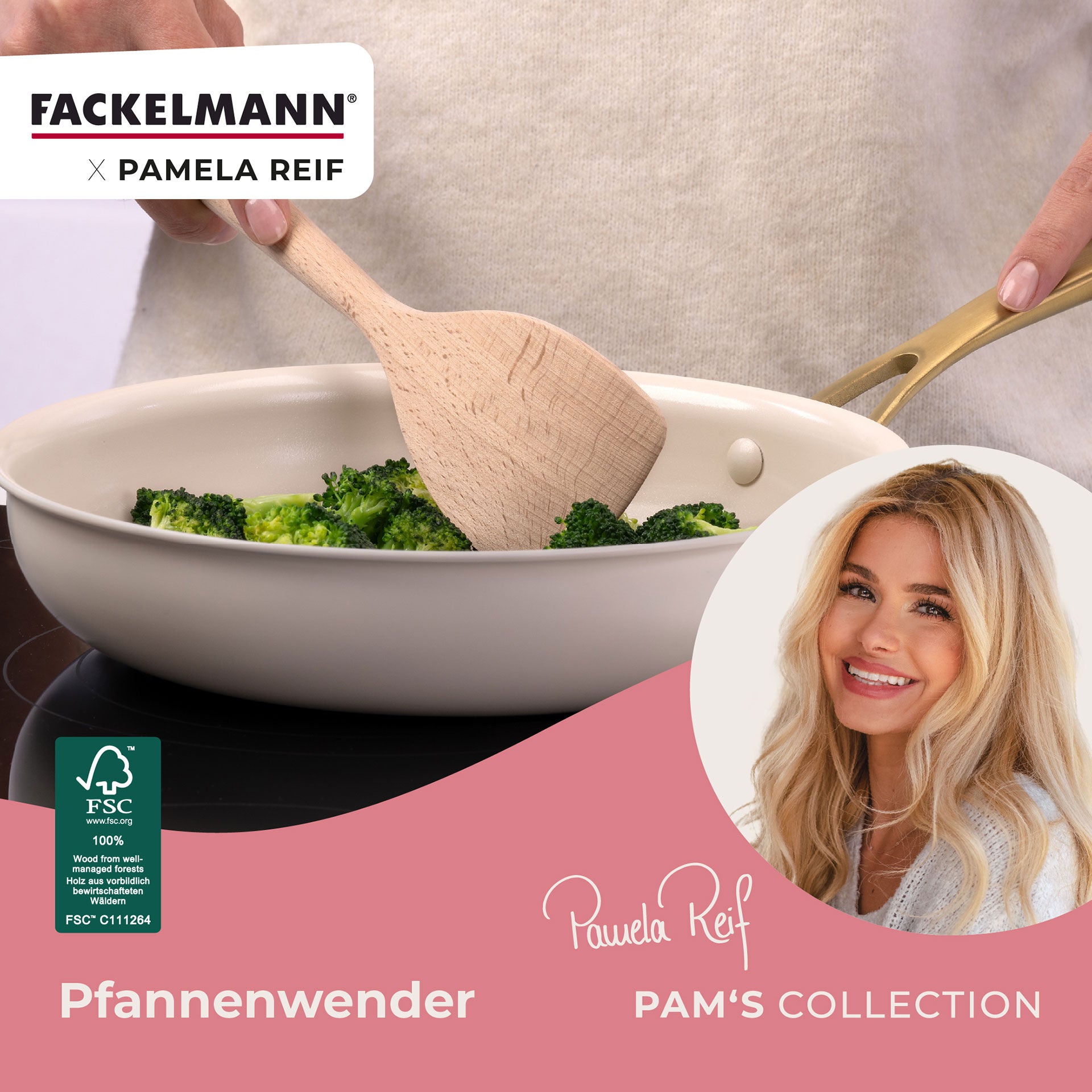 Nærbilde av Stekespade bøketre 28 cm FSC-sertifisert - Fackelmann