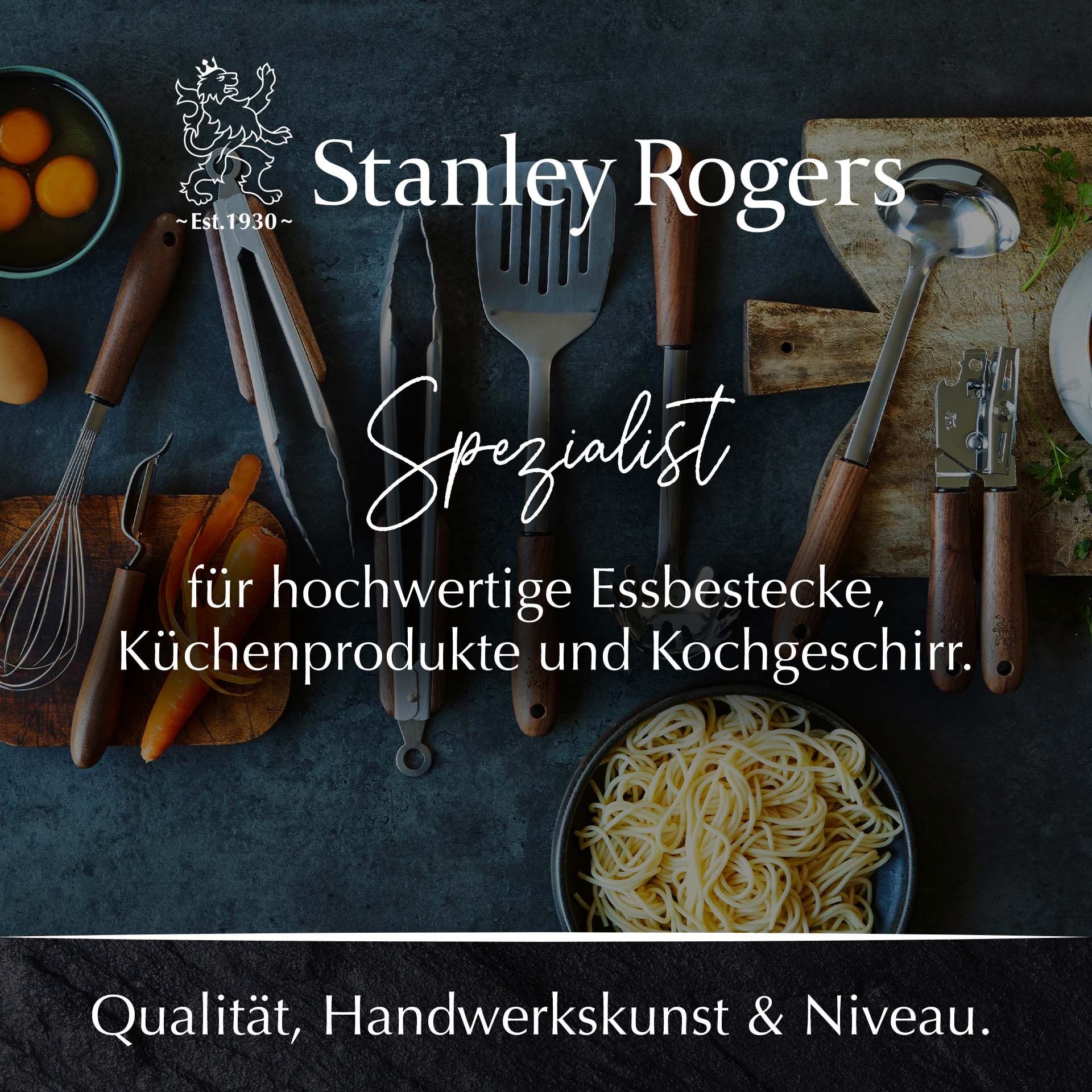 Pakking av stekespade med slisser 32 cm valnøttre og rustfritt stål - Stanley Rogers
