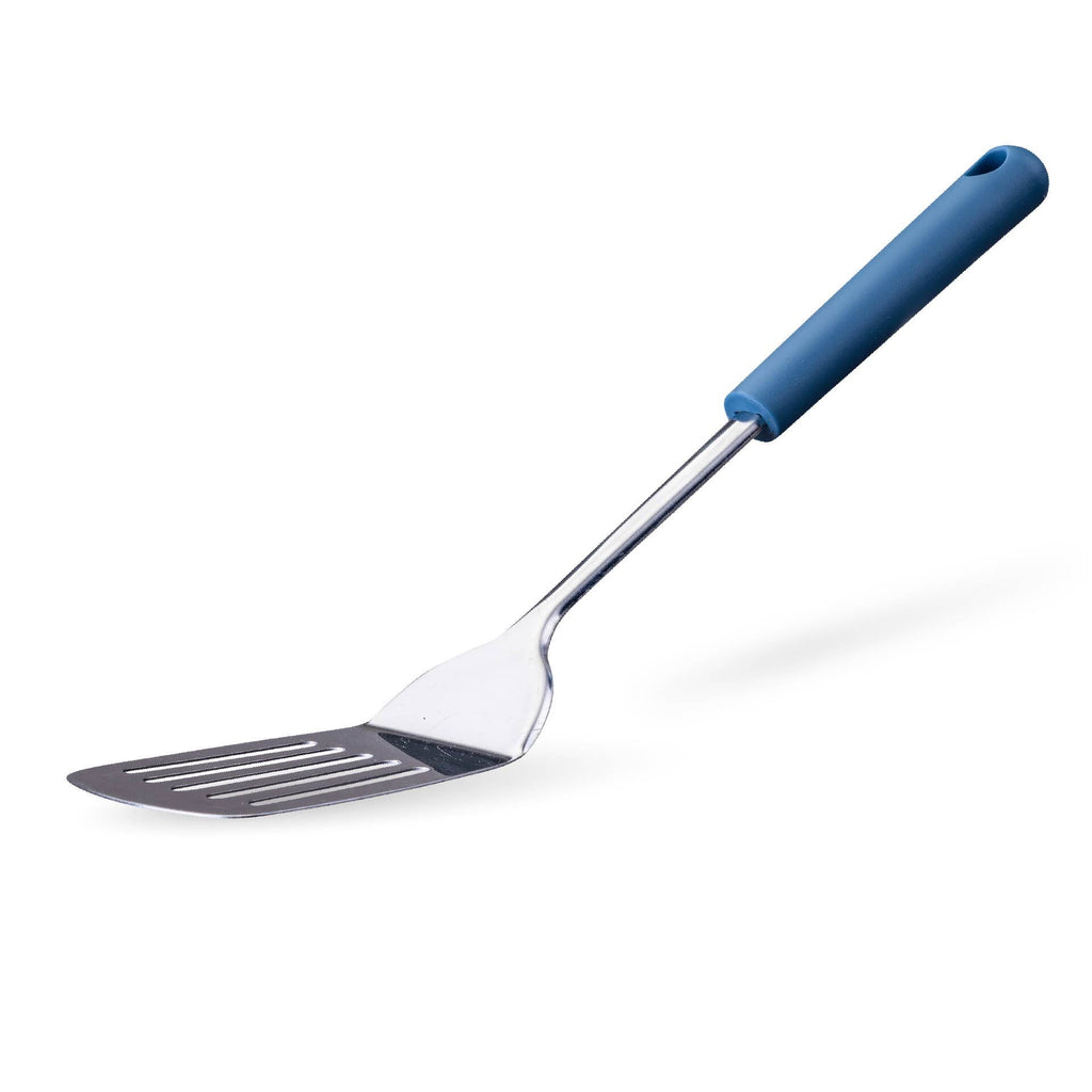 Stekespade med slisser rustfritt stål 33 cm blå - Fackelmann i oppvaskmaskin