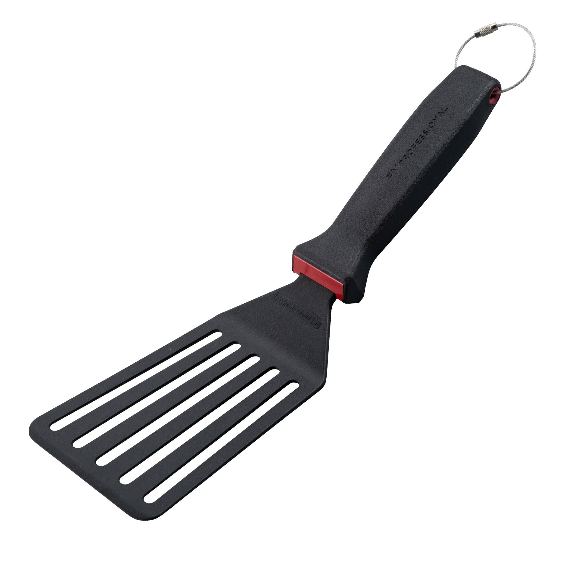 Stekespade med spalter 29x9 cm rustfritt stål forfra