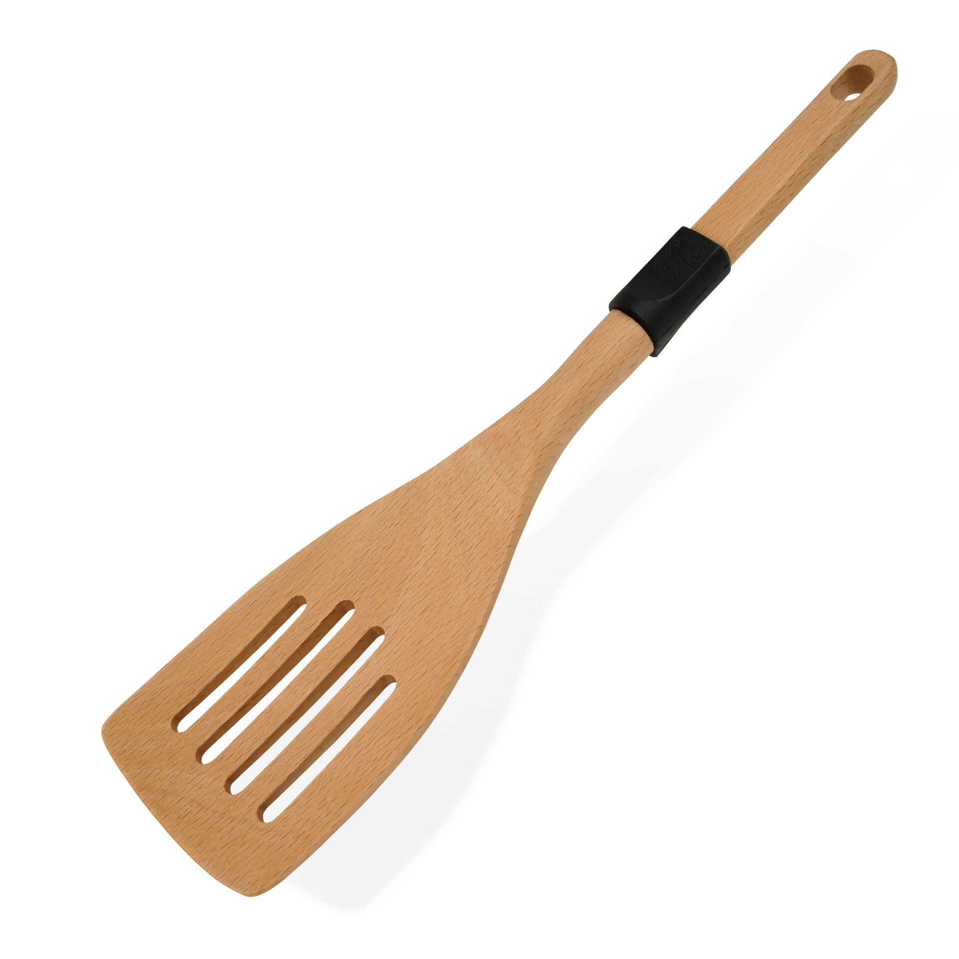 Stekespade med spalter bøketre 31 cm - Stanley Rogers håndtak detalj