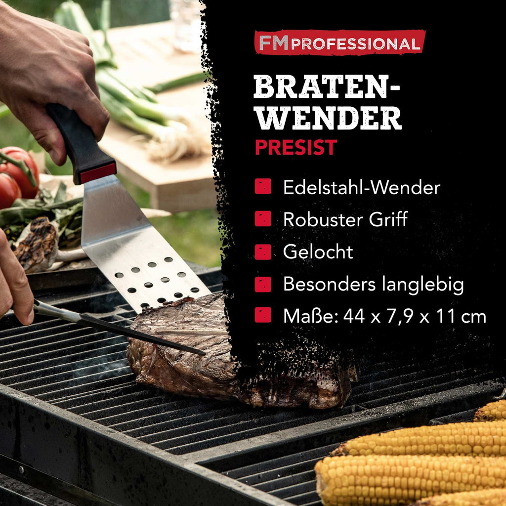 Nærbilde av perforert spade Stekespade perforert 24x7 cm varmebestandig FMprofessional