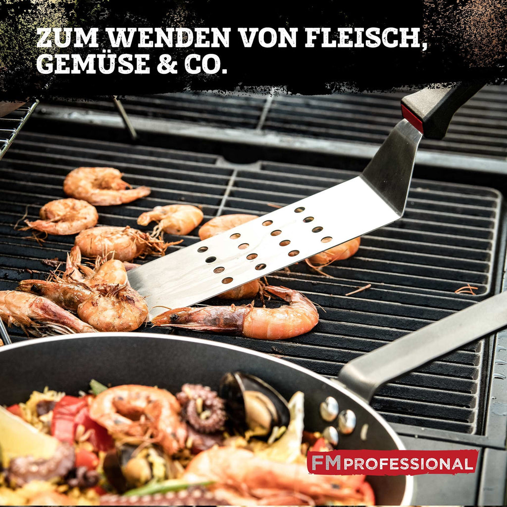 Montert Stekespade perforert 24x7 cm varmebestandig FMprofessional i bruk