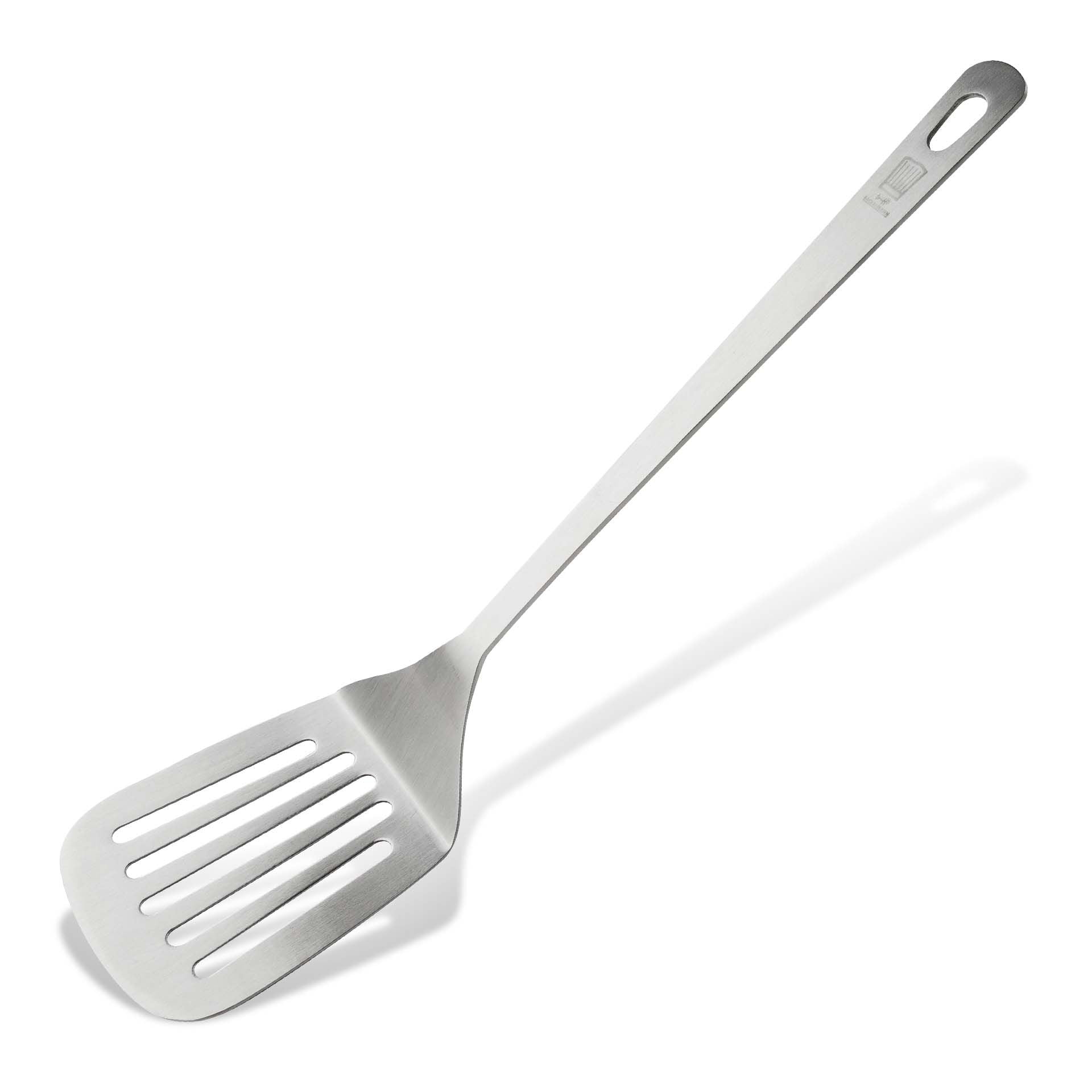 Montert Stekespade rustfritt stål 32 cm med spalter i kjøkken