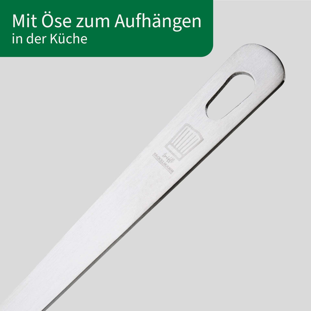 Stekespade rustfritt stål 32 cm med spalter i oppvaskmaskin