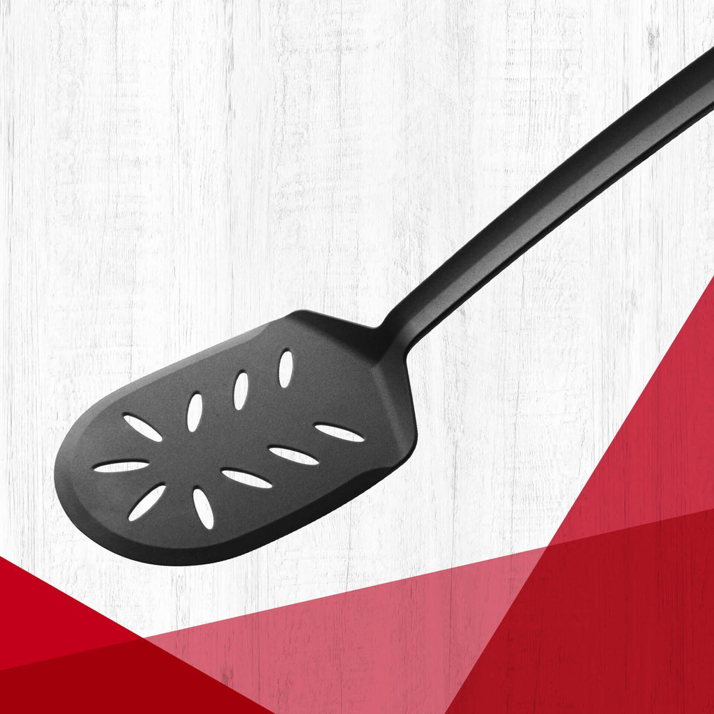 Stekespade wok svart 36 cm non-stick - Fackelmann nærbilde av slisser