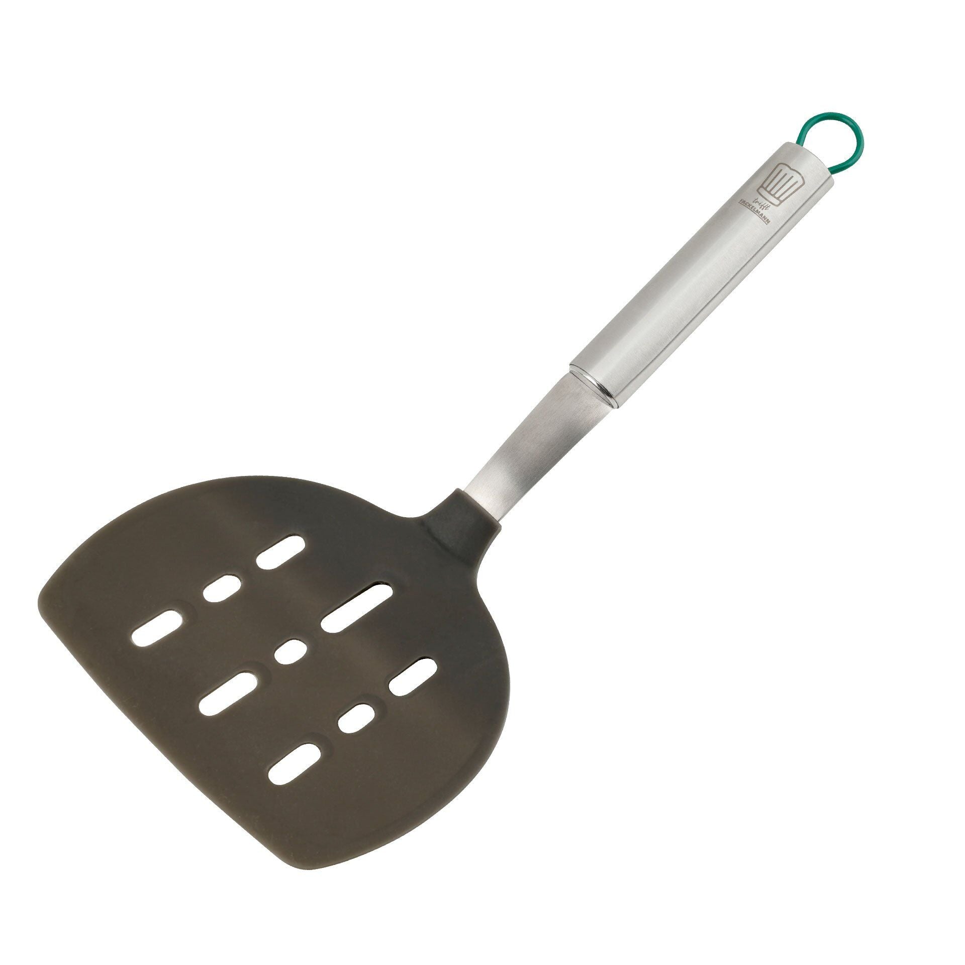 Stekespade XL rustfritt stål 31 cm med spalter forfra