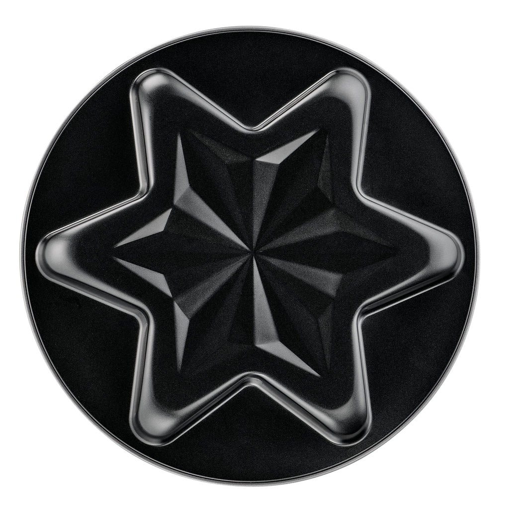Detalj av non-stick belegg på Stjerneform bakeform 28 cm non-stick med griperand