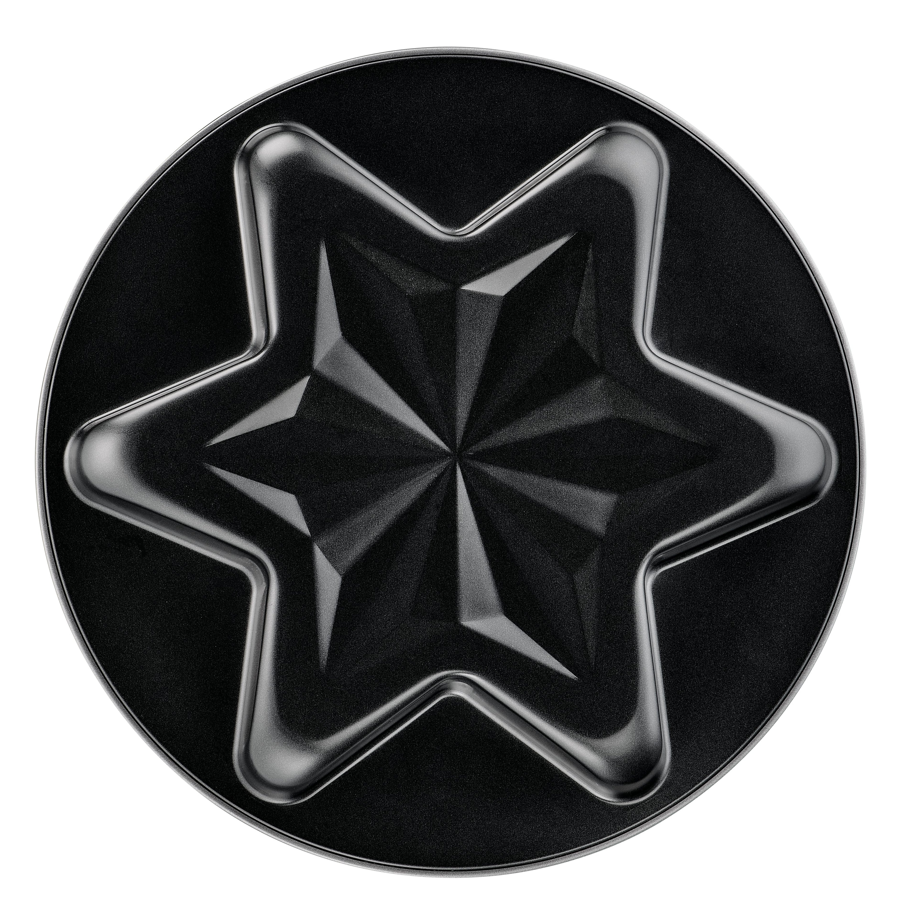 Detalj av non-stick belegg på Stjerneform bakeform 28 cm non-stick med griperand
