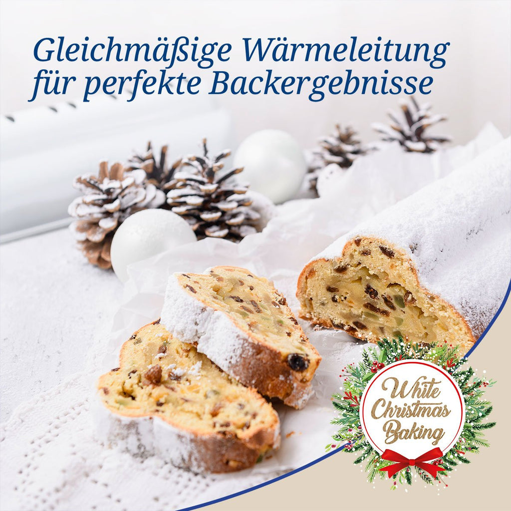 Stollenform hvit til julestollen og julebakst - Dr. Oetker sett bakfra