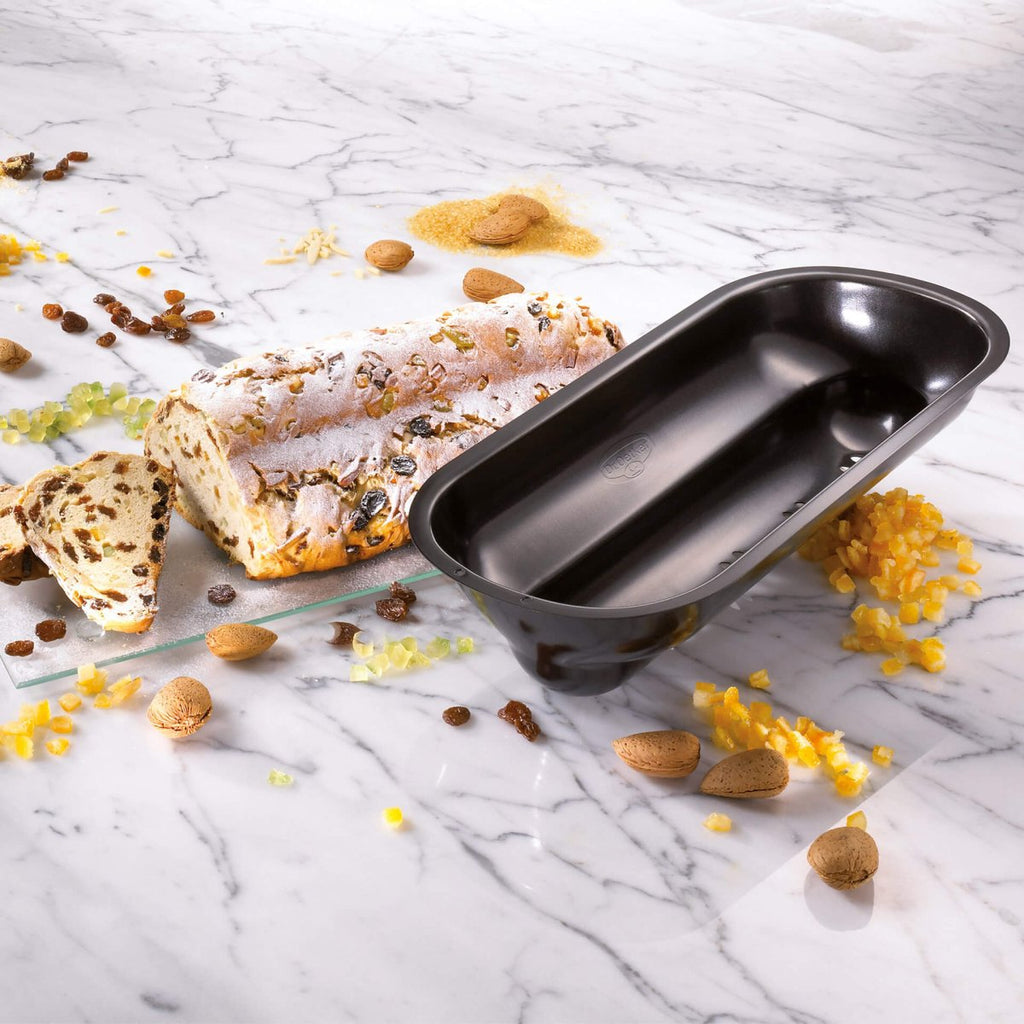 Stollenform non-stick 31×15×7 cm svart - Dr. Oetker ovenfra med non-stick-belegget synlig