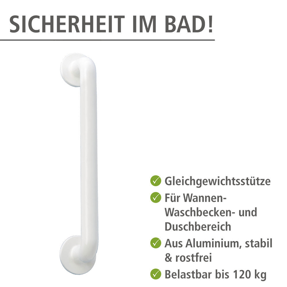 Støttehåndtak bad aluminium hvit 43 cm Secura - WENKO bakside