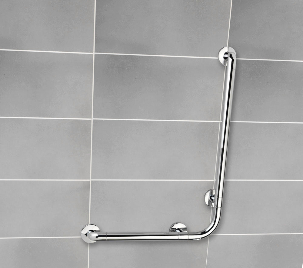 Støttehåndtak bad Secura 78 x 55,5 cm krom aluminium bakside