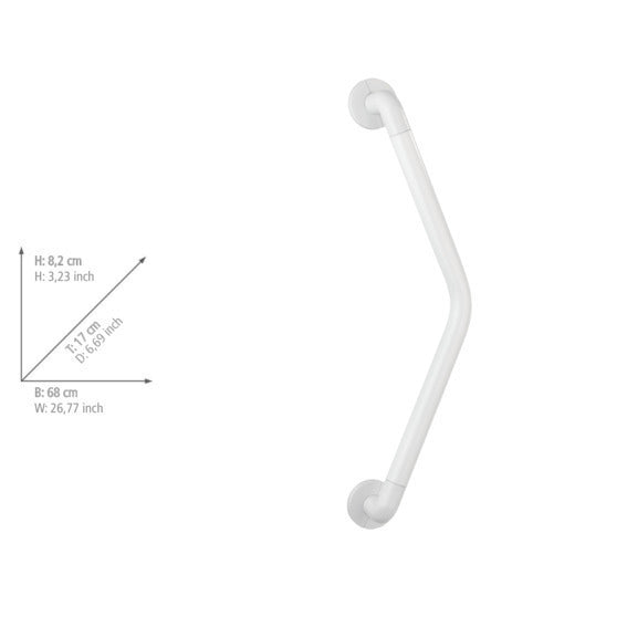 Nærbilde av Støttehåndtak bad Secura 37 x 37 cm hvit aluminium
