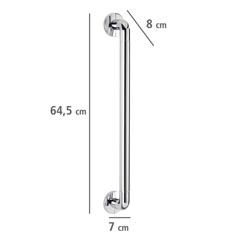 Detaljbilde av støttehåndtak bad aluminium krom 64,5 cm Secura